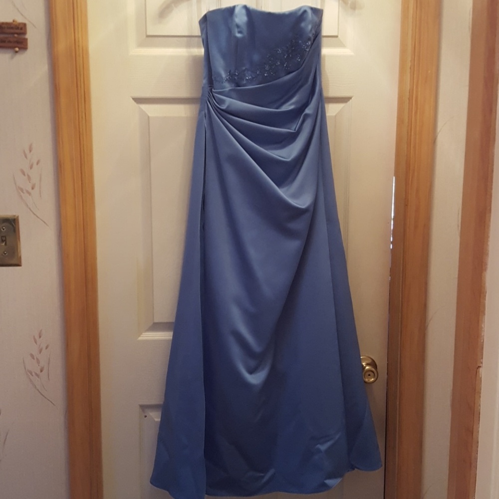 David's Bridal Strapless Bridesmaid dress